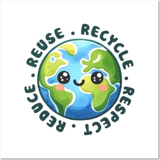 Reuse Recycle Respect Reduce Posters and Art